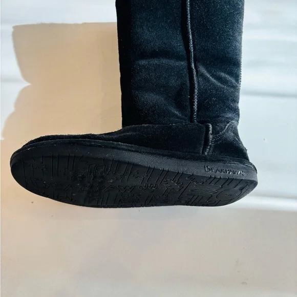 BearPaw Black Suede Winter Boots size 9 - Picture 11 of 12